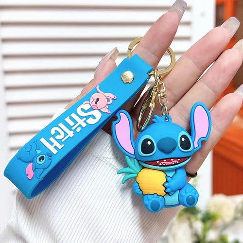 Anime Disney Keychain Mickey Minnie Lilo Stitch