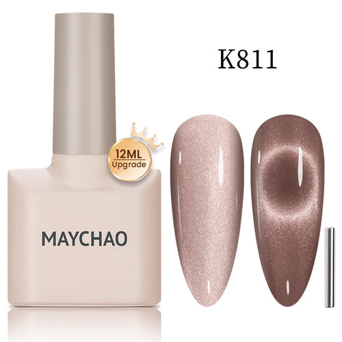 Maychao 12ml Cat Eye Gel Nail Polish Rainbow Effect