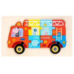  Educational Wooden 3D Car Puzzle cashymart