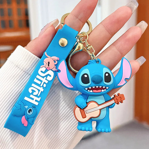 Anime Disney Keychain Mickey Minnie Lilo Stitch