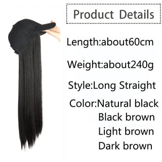  24 Inch Synthetic Long Straight Wig for Women cashymart