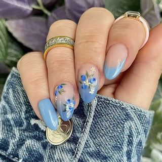 24 Pcs Matte Almond False Nails Set