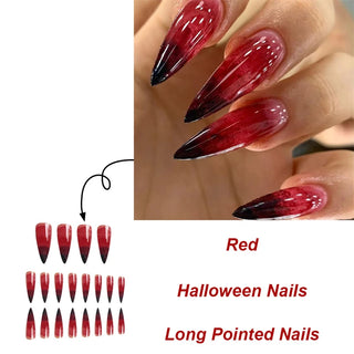  24Pcs Halloween Blood Press on Nails Set cashymart