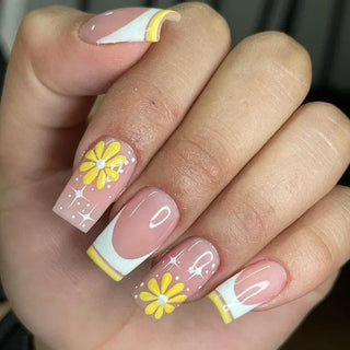  Vibrant Floral Fantasy Press-On Nails cashymart