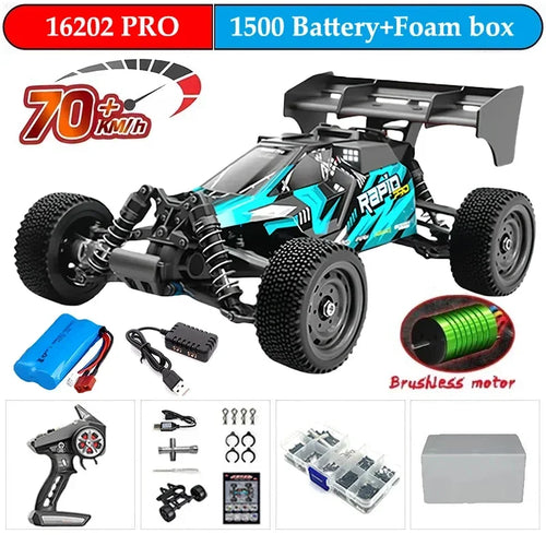 Carro RC Drift 4WD 1:16 de Alta Velocidade com LED - 70KM/H ou 50KM/H