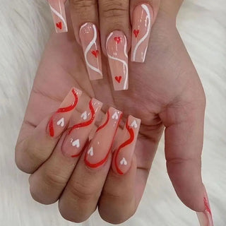  Glam Pink Cow Coffin Nails cashymart