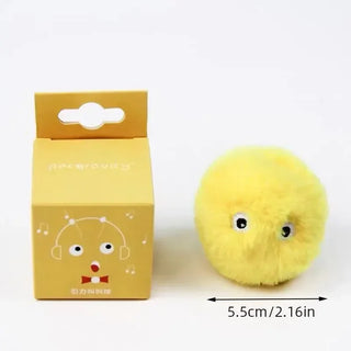  Plush Interactive Cat Toy Ball with Sounds for Playful Kittens cashymart