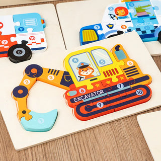  Educational Wooden 3D Car Puzzle cashymart