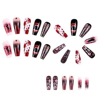  24Pcs Spooky Halloween Press-On Nails cashymart