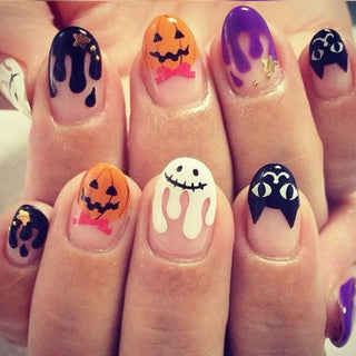  24 Pcs Adorable Halloween Press-On Nail Set cashymart