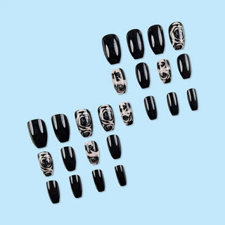  24-Piece Medium Square Press-On Nail Set cashymart