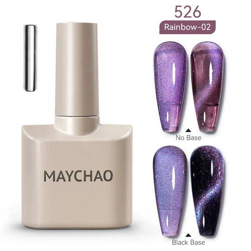 Maychao 12ml Cat Eye Gel Nail Polish Rainbow Effect