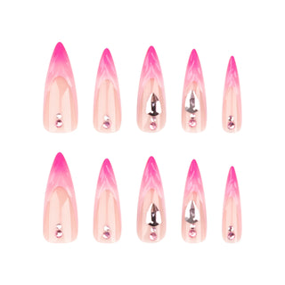  Glamorous Rhinestone Stiletto Press-On Nails cashymart