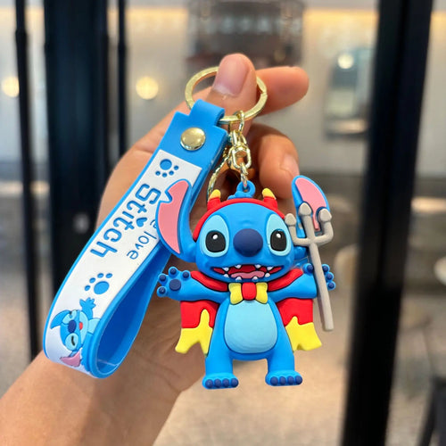 Anime Disney Keychain Mickey Minnie Lilo Stitch