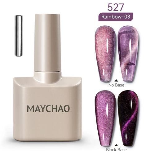 Maychao 12ml Cat Eye Gel Nail Polish Rainbow Effect