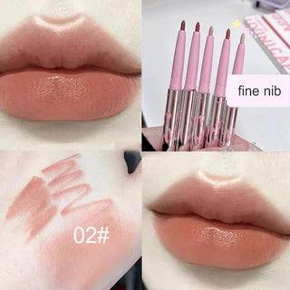  Nude Matte Lip Liner With Lip Brush Korean Natural Pink cashymart