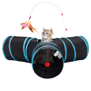  Cat Tunnel with Peek Hole & Toy Ball Fun cashymart