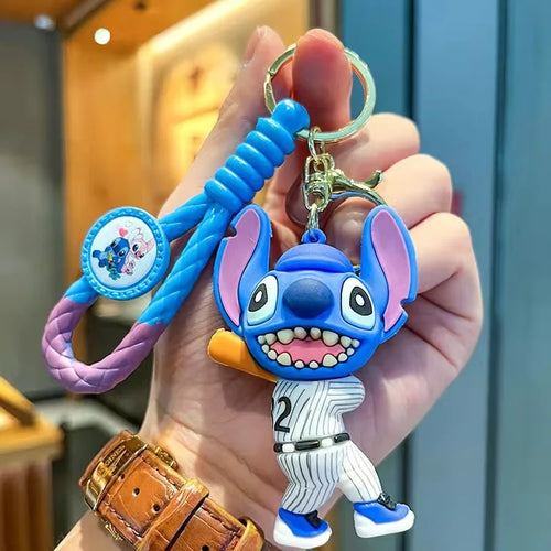 Anime Disney Keychain Mickey Minnie Lilo Stitch