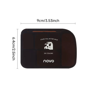  6 Color Earth Tone Eyeshadow Palette Waterproof cashymart