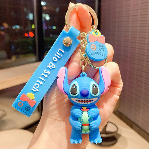 Anime Disney Keychain Mickey Minnie Lilo Stitch