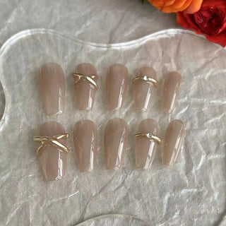  Sea Shells Handmade Press On Nails Ballerina cashymart