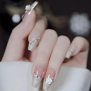  Sea Shells Handmade Press On Nails Ballerina cashymart