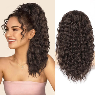  Synthetic Drawstring Ponytail Extension 18 Inch Afro Curly Fluffy Hairpiece cashymart
