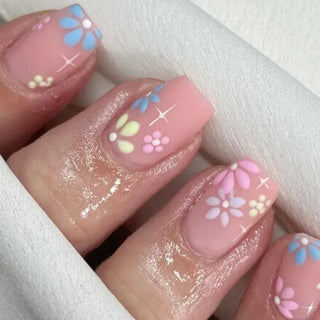  Vibrant Floral Fantasy Press-On Nails cashymart