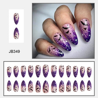  Hauntingly Stylish Purple Bat Stiletto Press-On Nails cashymart