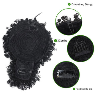  Afro Puff Kinky Curly Hair Ponytail Extension cashymart