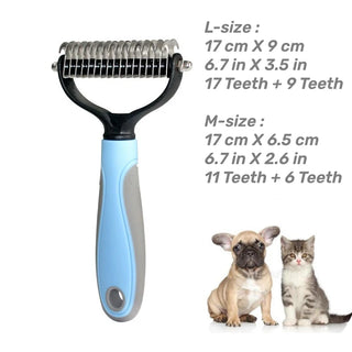  Dual-Sided Stainless Steel Pet Grooming Brush cashymart