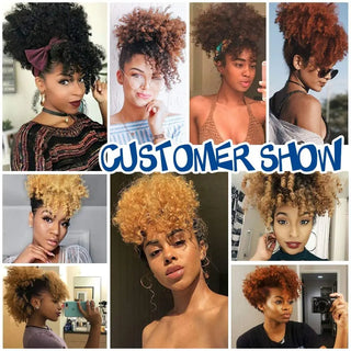  Afro Puff Kinky Curly Hair Ponytail Extension cashymart