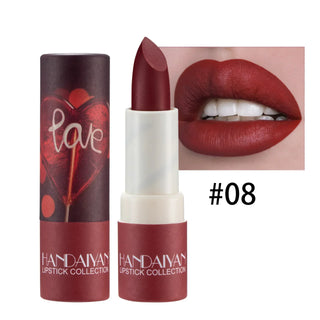  Rose Pink Nude Matte Velvet Lipstick Waterproof Beauty Makeup cashymart