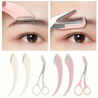  Eyebrow Trimmer Set With Razor And Scissors cashymart