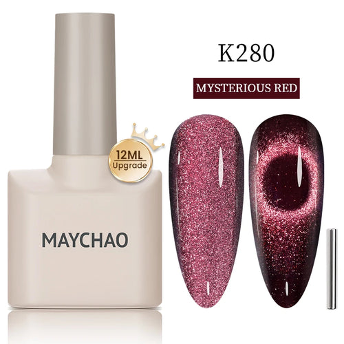 Maychao 12ml Cat Eye Gel Nail Polish Rainbow Effect