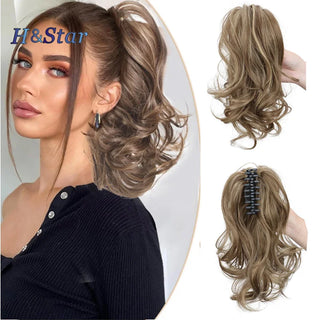 H&STAR 12 Inch Synthetic Curly Ponytail Extension