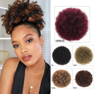  Synthetic Afro Puff Drawstring Ponytail Extension cashymart