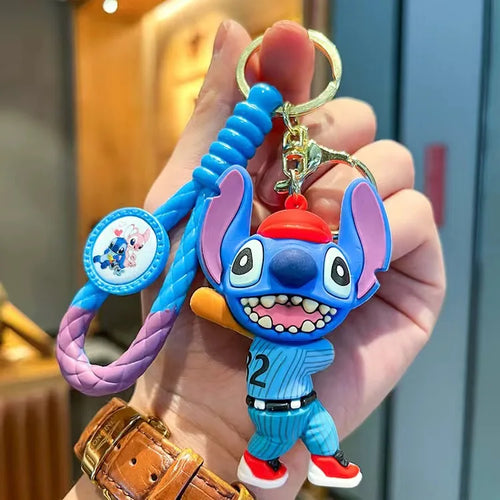 Anime Disney Keychain Mickey Minnie Lilo Stitch