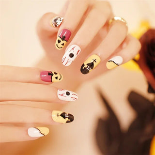  24 Spooktacular Press-On Nails cashymart