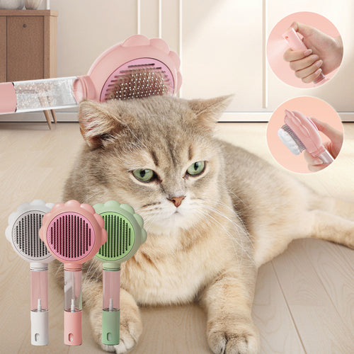  Self-Cleaning Pet Brush Comb with Spray cashymart