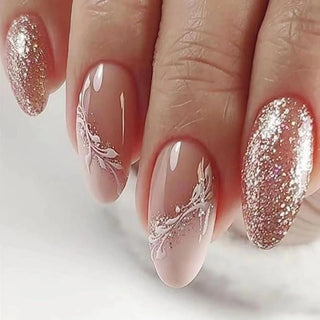 24 Pcs Matte Almond False Nails Set