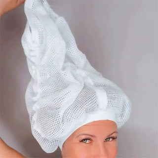 Drawstring Adjustable Net Plopping Cap for Fast Drying Hair