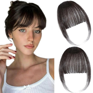  Synthetic Clip In Bangs Extensions Natural Black cashymart