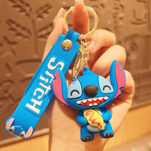 Anime Disney Keychain Mickey Minnie Lilo Stitch