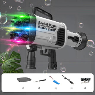  Bubble Gun Launcher with Colorful Lights cashymart