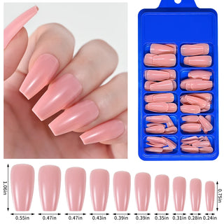  100pcs PINK Artificial Finger Nail Set cashymart