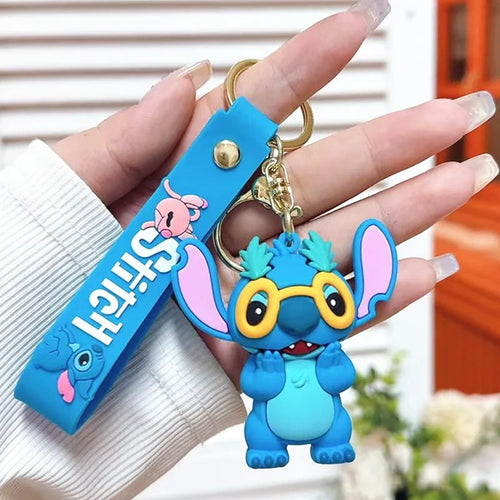 Anime Disney Keychain Mickey Minnie Lilo Stitch