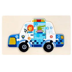  Educational Wooden 3D Car Puzzle cashymart