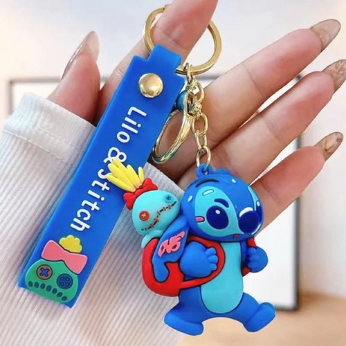 Anime Disney Keychain Mickey Minnie Lilo Stitch