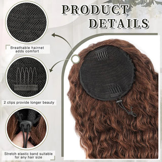 Synthetic 18 Inch Afro Curly Drawstring Ponytail Extension cashymart
